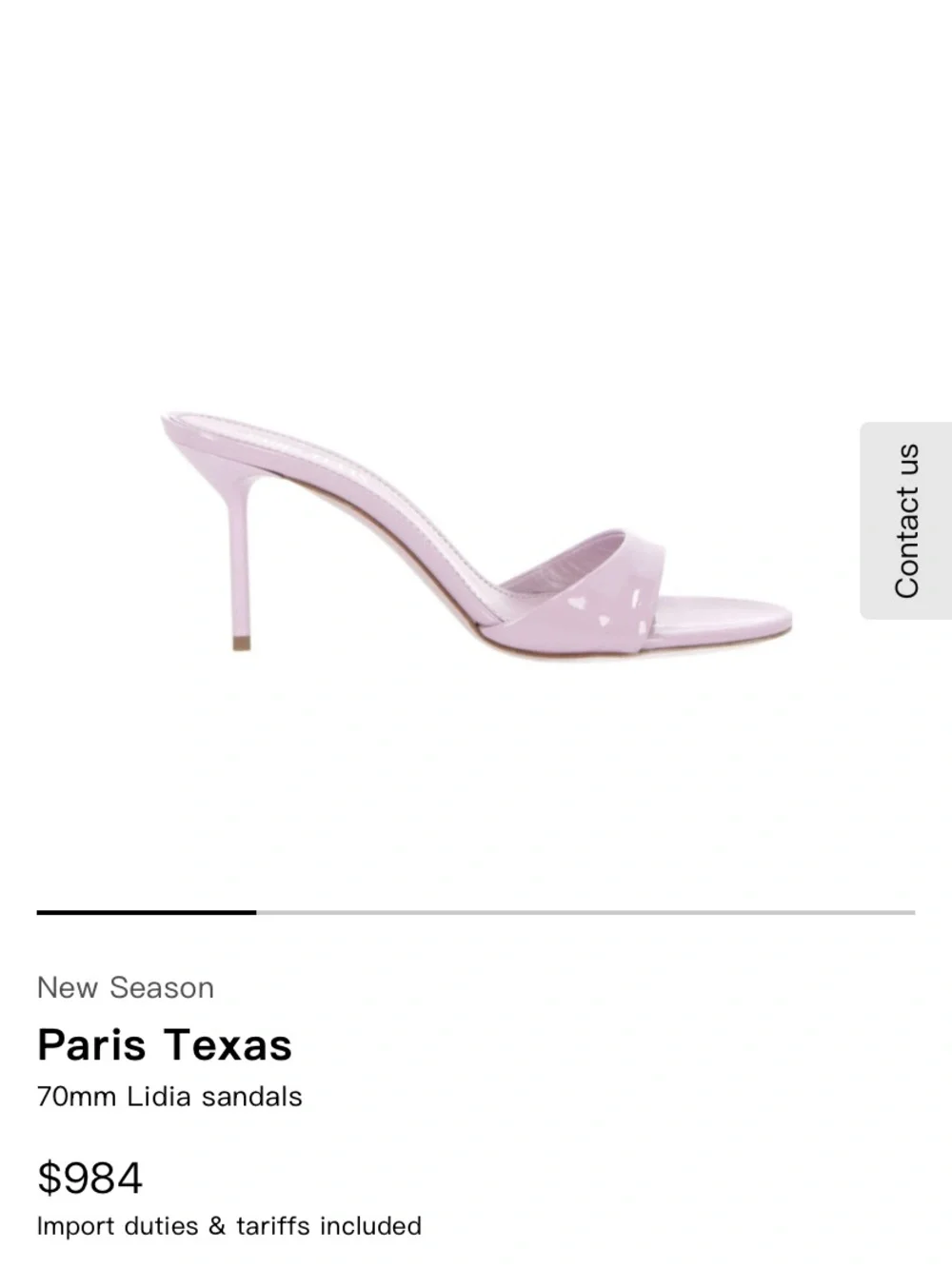 PARIS TEXAS Lidia 70 mm leather mules stiletto shoes. Size 36 Retail $984